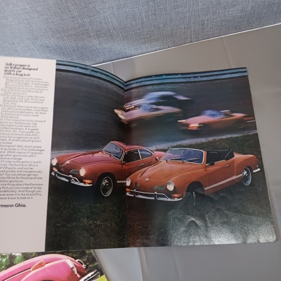 VTG 1971 Volkswagen Brochure Beetle Camper 411 Squareback Karmann Ghia Pamphlet - Picture 4 of 7